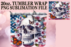 Luminous moments 20oz tumbler wrap, Skull USA Product Image 1