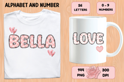 Romantic Coquette Alphabet PNG Letters &amp; Numbers 300DPI Product Image 6