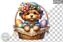 Easter Dog Sublimation - Easter Clipart PNG Design Product Image 1