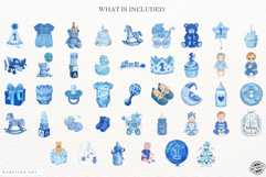 First Birthday Baby Boy Clipart Product Image 4