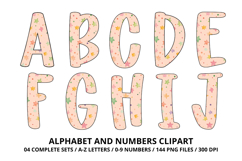 Baby Shower Watercolor Alphabet and Numbers Clipart PNG Product Image 2