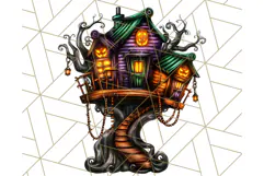 Haunted Houses Clipart PNG, Spooky Halloween Homes Product Image 2