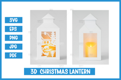 Christmas lantern SVG I Christmas paper cut SVG Product Image 1