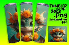 DIY Tumbler Wrap Digital File , Dragon Product Image 1