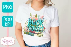 Booktrovert sublimation design PNG | Book lover PNG Product Image 3