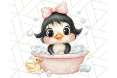 Safari Animal Babies in Bubble Baths, Cute Jungle Animal PNG Product Image 2