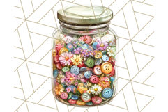 Floral Sewing Clipart PNG Vintage Sewing Elements Needlework Product Image 2