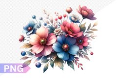 Flowers Sublimation - Clipart PNG Design Product Image 1
