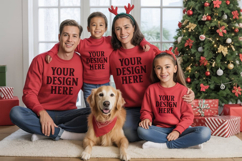 Christmas Family Matching T-Shirt Mockups | Holiday Group Product Image 1