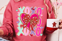 XOXO Png, Valentine's Day Png, Coquette Bow Png, Preppy Png Product Image 2