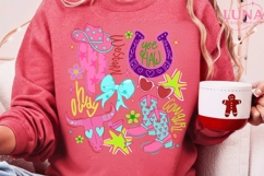 Colorful Preppy Horse Doodle PNG Digital Design Sublimation Product Image 3