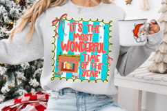 It&#039;s The Most Wonderful Time Png, Preppy Christmas Png Product Image 3