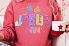 Big Jesus Fan PNG, Preppy Christian Png, Jesus Shirt Design Product Image 3
