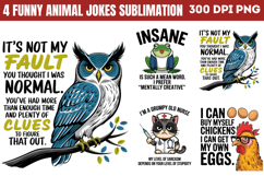 Funny Animal Jokes sublimation Bundle PNG Product Image 3