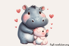 Mothers and Babies Nursery Animals PNG Product Image 1