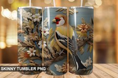 Embroidered Goldfinch Tumbler Design Product Image 1