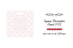Square Decorative Panel SVG | Laser Cut File Product Image 2