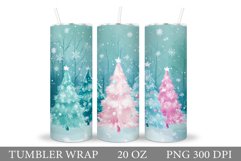 Christmas Tree Tumbler Sublimation. Christmas Tumbler Design Product Image 1