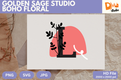 Golden Sage Studio Boho Floral Monogram Product Image 1