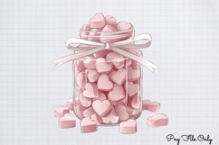 Retro Valentine Day Clipart PNG Product Image 1