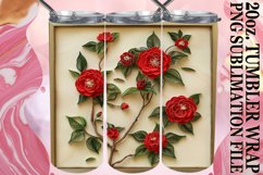 3D Blossoms Tumbler Wrap - Spring Sublimation Art Product Image 1