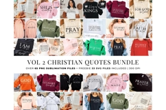 MEGA Christian Quotes PNG Bundle Vol 2 | Bible Verse Designs Product Image 1
