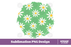 Retro Flowers Background Png Floral Paper Sublimation Splash Product Image 1