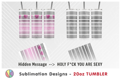 2 Adults Love Hidden Message Patterns - 20oz Skinny Tumbler. Product Image 2