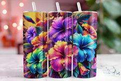 Hibiscus Florals 20oz Tumbler Wrap Sublimation Product Image 1
