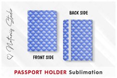 Inflated Puffy Mermaid Scales - Passport Holder sublimation. Product Image 3