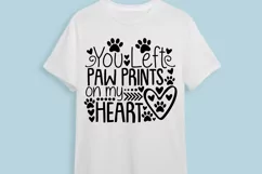 You Left Paw Prints On My Heart Svg, Pet Memorial Svg. Product Image 2