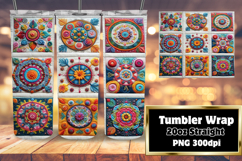 Creative Tumbler Wrap Template , Patchwork Product Image 1