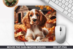Halloween Dog Mouse Pad Sublimation, Halloween Mouse Pad PNG Product Image 1