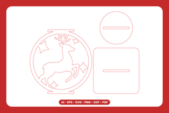 Christmas Candle Holder Laser Cut SVG Product Image 2