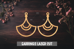 Boho Style Laser Cut Earrings SVG File Product Image 1