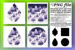 Festive Tree Round Earring Sublimation Magic Product Image 1