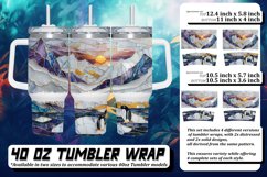 Glittery Waterscape Tumbler Wrap Pattern: Spring Sublimation Product Image 1