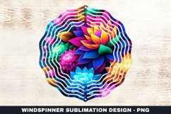Flowers Wind Spinner Sublimation Design Product Image 1