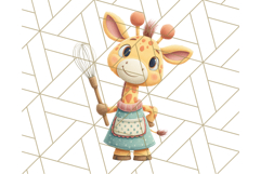 Cozy Safari Baking Animals PNG, Cute Jungle Kitchen Art Product Image 2