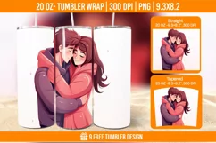 Valentines day Tumbler Wrap Designs, Sublimation Wrap Product Image 1