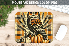 Owl Mouse pad Sublimation - Thanksgiving PNG Design Product Image 1