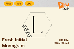 Fresh Initial Monogram - Modern Botanical Letters Product Image 1