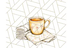 Cozy Laundry Day Clipart PNG Pastel Home Decor, Home Png Product Image 2