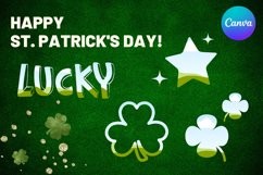 St Patricks Canva Frame Shamrock Lucky Clovers Photo Frame_2 Product Image 1
