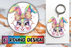 Bright Round Designs for Kids PNG, Easter Bunny Product Image 1