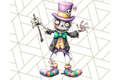 Bold Zombie Clipart PNG, Creepy Halloween Clip Art Product Image 2