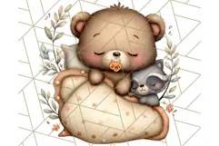 Woodland Nursery Baby Animals Clipart, Cute Animals Png Product Image 2