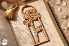 Rose Flower Bookmark Laser Cut | Book Lover | SVG Product Image 2