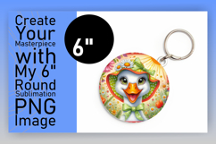Whimsical Circle PNG Sublimation Design , Goose Product Image 1