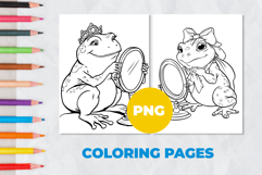 Fashionista Frog Coloring Pages | Coloring book Product Image 1